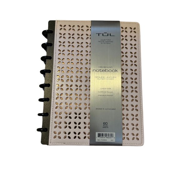 TUL® Discbound Notebook With Die-Cut Leather Cover, Junior Size - Picture 3 of 7